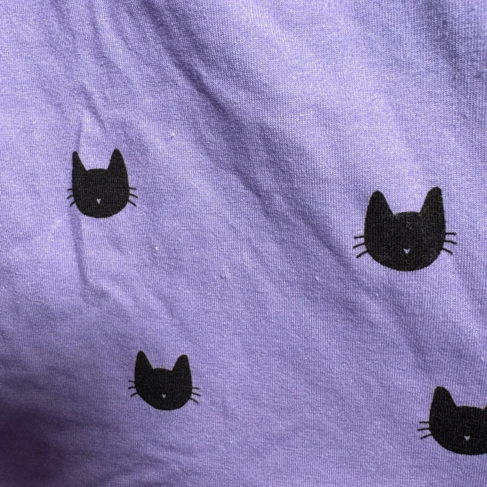 Madison Grace Kids Purple & Black Cat Pattern Ruffle Dress Size 12 - Picture 7 of 8